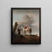 Le cheval gris - Philips Wouwerman — kehystetty taideteos seinällä