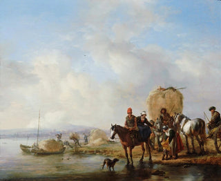 La Charrette de foin - Philips Wouwerman — näkymä teoksesta