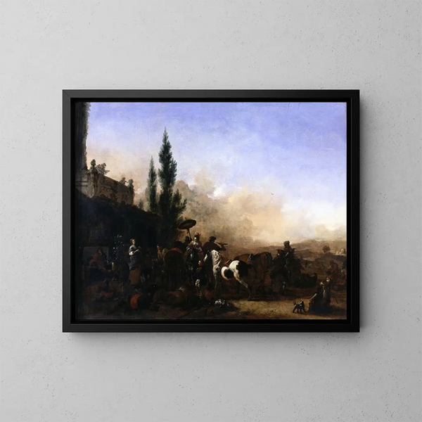 Le Retour de Hawking - Philips Wouwerman — kehystetty taideteos seinällä