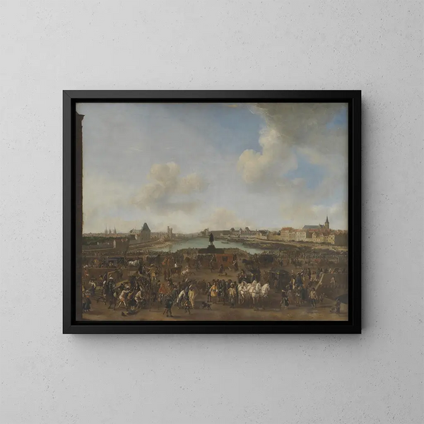 Näkymä Pariisista Place Dauphine - Philips Wouwerman — kehystetty taideteos seinällä