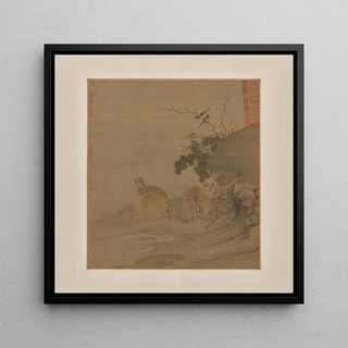 Pie et lapins sauvages - Li Yong