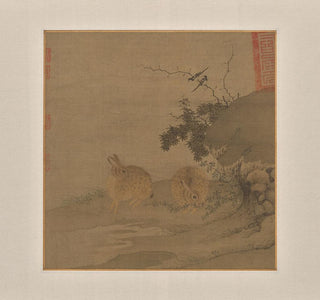 Pie et lapins sauvages - Li Yong