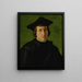 Portrait d'un homme au chapeau noir - Pier Francesco Foschi — kehystetty taideteos seinällä