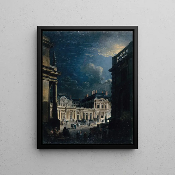 PierreAntoine Demachy - La Place du PalaisRoyal au clair de lune.webp