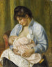 Une femme allaitant un enfant - Pierre-Auguste Renoir — näkymä teoksesta