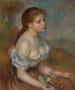 Une jeune fille aux marguerites - Pierre-Auguste Renoir — näkymä teoksesta