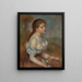 Une jeune fille aux marguerites - Pierre-Auguste Renoir — kehystetty taideteos seinällä