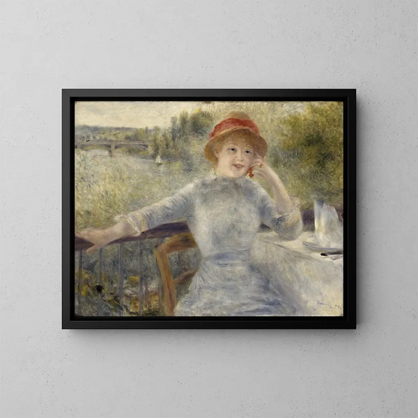 Alphonsine Fournaise - Pierre-Auguste Renoir — kehystetty taideteos seinällä