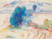 Puita veden äärellä ja purjevene - Pierre-Auguste Renoir — näkymä teoksesta