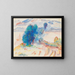 Puita veden äärellä ja purjevene - Pierre-Auguste Renoir — kehystetty taideteos seinällä