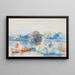 Vesirajalla oleva maalaus - Pierre-Auguste Renoir — kehystetty taideteos seinällä