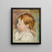 Tête d’enfant de profil gauche - Pierre - Auguste Renoir — kehystetty taideteos seinällä