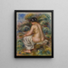 Baigneuse au linge - Pierre-Auguste Renoir — kehystetty taideteos seinällä