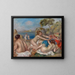 Uiminen ja rapu - Pierre-Auguste Renoir — kehystetty taideteos seinällä