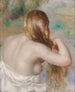 Blonde tressant ses cheveux - Pierre-Auguste Renoir — näkymä teoksesta