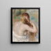 Blonde tressant ses cheveux - Pierre-Auguste Renoir — kehystetty taideteos seinällä
