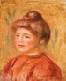 Bust of Woman in Red Buste de femme en rouge - Pierre-Auguste Renoir — näkymä teoksesta