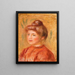 Bust of Woman in Red Buste de femme en rouge - Pierre-Auguste Renoir — kehystetty taideteos seinällä