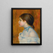 Buste de jeune fille au ruban bleu - Pierre-Auguste Renoir — kehystetty taideteos seinällä
