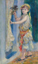 Enfant avec un oiseau Mademoiselle Fleury en costume algérien - Pierre-Auguste Renoir — näkymä teoksesta