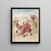 Enfants jouant au ballon - Pierre-Auguste Renoir — kehystetty taideteos seinällä