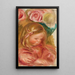 Coco dans les roses - Pierre-Auguste Renoir — kehystetty taideteos seinällä