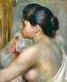 Nainen mustat hiukset - Pierre-Auguste Renoir — näkymä teoksesta
