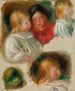 Étude d'enfants et jeune femme - Pierre-Auguste Renoir — näkymä teoksesta