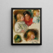 Étude d'enfants et jeune femme - Pierre-Auguste Renoir — kehystetty taideteos seinällä