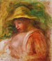 Naismaalaus hatun kanssa - Pierre-Auguste Renoir — näkymä teoksesta