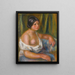 Femme en bleu - Pierre-Auguste Renoir — kehystetty taideteos seinällä