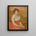 Nainen istuu - Pierre-Auguste Renoir — kehystetty taideteos seinällä