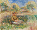 Nainen istuu maisemassa - Pierre-Auguste Renoir — näkymä teoksesta