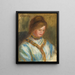 Femme au corsage bleu - Pierre-Auguste Renoir — kehystetty taideteos seinällä