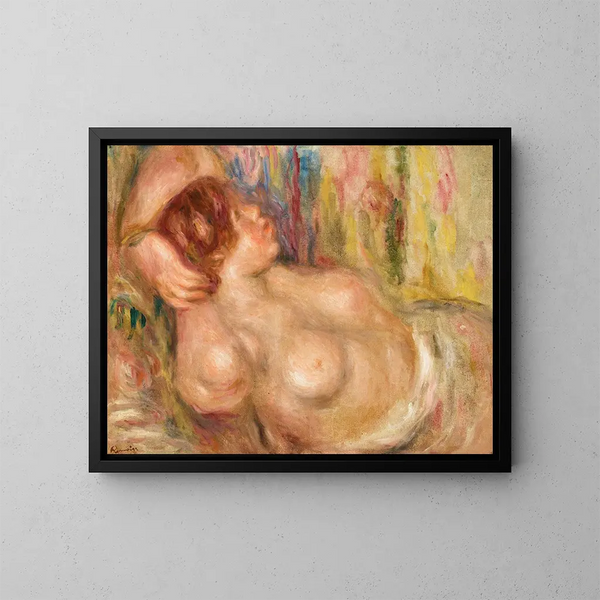 Nainen nukkuvassa - Pierre-Auguste Renoir — kehystetty taideteos seinällä