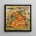 Nainen lukemassa maisemassa - Pierre-Auguste Renoir — kehystetty taideteos seinällä