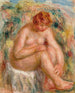 Femme nue assise vue de trois quarts Baigneuse - Pierre-Auguste Renoir — näkymä teoksesta