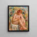 Femme nue assise vue de trois quarts Baigneuse - Pierre-Auguste Renoir — kehystetty taideteos seinällä