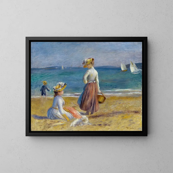 Figures sur la plage - Pierre-Auguste Renoir — kehystetty taideteos seinällä