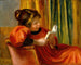Tyttö lukemassa - Pierre-Auguste Renoir — näkymä teoksesta