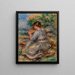 Girl Seated in a Landscape Jeune fille assise dans un jardin - Pierre-Auguste Renoir — kehystetty taideteos seinällä