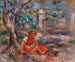 Tytär puun juurella - Pierre-Auguste Renoir — näkymä teoksesta