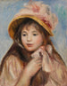 Girl with Pink Bonnet Jeune fille au chapeau rose - Pierre-Auguste Renoir — näkymä teoksesta