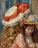 Girls with Hats Jeunes filles aux chapeaux - Pierre-Auguste Renoir — näkymä teoksesta