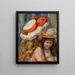 Girls with Hats Jeunes filles aux chapeaux - Pierre-Auguste Renoir — kehystetty taideteos seinällä