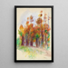 Bosquet d'arbres - Pierre-Auguste Renoir — kehystetty taideteos seinällä