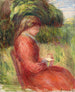 Nuori nainen istumassa - Pierre-Auguste Renoir — näkymä teoksesta