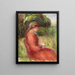 Nuori nainen istumassa - Pierre-Auguste Renoir — kehystetty taideteos seinällä