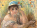 Nuori tyttö helmen kanssa - Pierre-Auguste Renoir — näkymä teoksesta