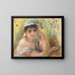 Nuori tyttö helmen kanssa - Pierre-Auguste Renoir — kehystetty taideteos seinällä